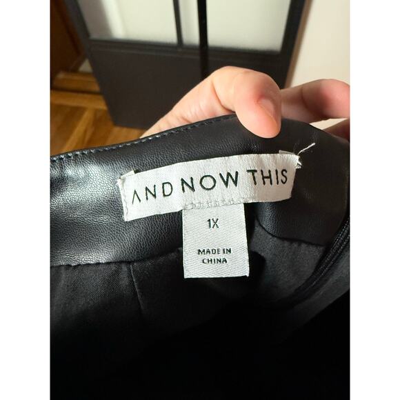 And Now This Nordstrom Faux Leather Wrap Skirt Size 1X - Picture 5 of 5